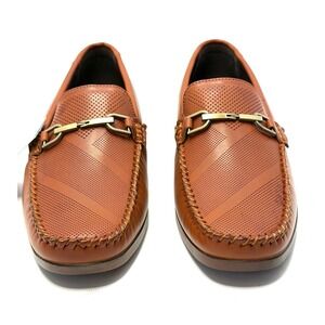 Aston Marc Moc Toe Men's Bit Driving ShoesLoafers Tan Size 9M NWT/BOX